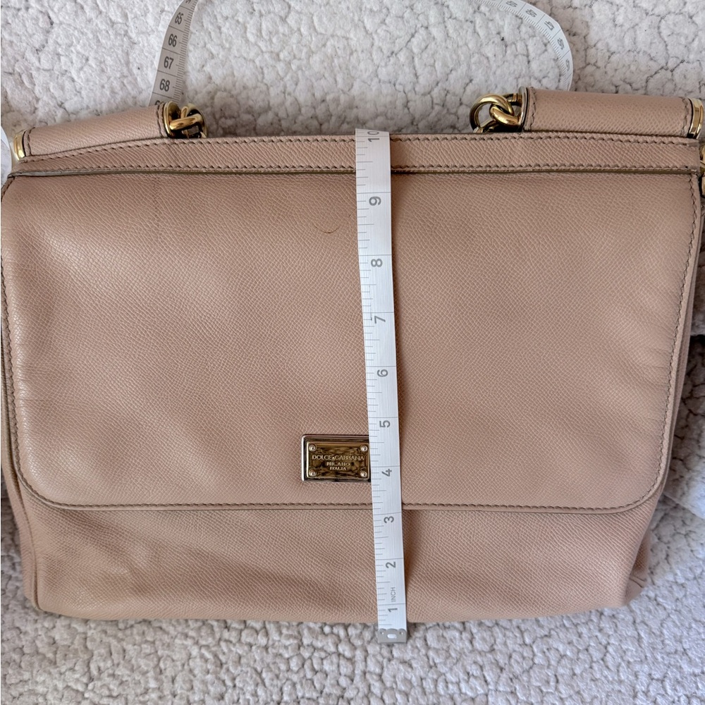 Dolce & Gabbana Light Pink Blush Soft Leather Large Miss Sicily Top Handle Bag - Picture 16 of 17